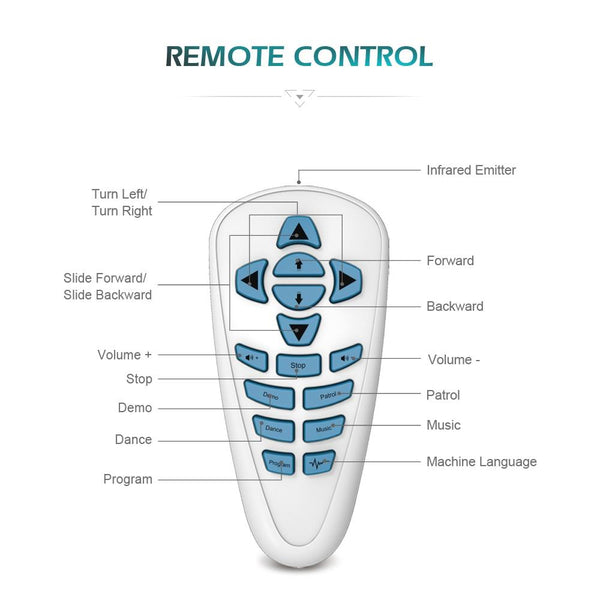 JJR/C R11 CADY WIKE Smart Touch Control Robot with LED Light, Support Waling / Sliding Mode (Blue)
