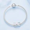 BSC748 S925 Sterling Silver Infinity Cat Symbol Bracelet Beads