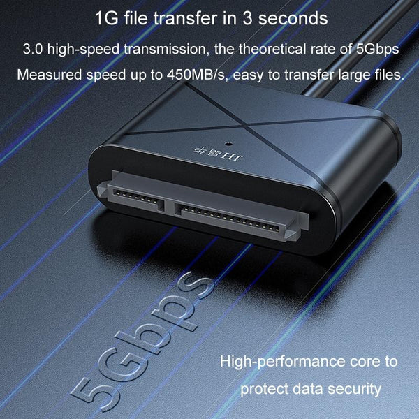 JINGHUA USB3.0 To SATA HDD Adapter Cable For 2.5/3.5 Inch External HDD SSD Hard Drive(30cm)