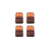 4pcs / Set Thickened Wear-Resistant Table And Chair Leg Covers Household Quiet Non-Slip Stool Foot Protector, Style: Mini Small Square Light Brown