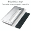 ABS Table Rectangle Wire Hole Cover Outlet Port With Brush PC Desk Cable Organizer, Size: 80x160mm Silver