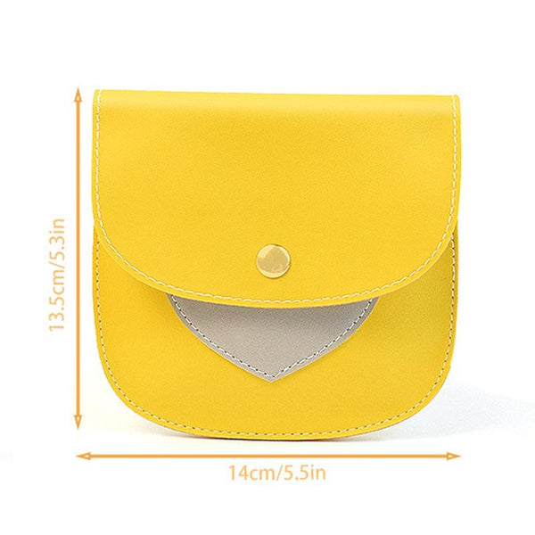 Portable Large Capacity PU Sanitary Napkin Pad Storage Bag(Yellow+Gray)