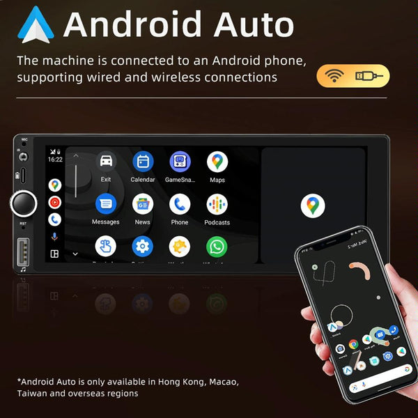 Car Universal Radio Wireless Bluetooth Hands-Free Android Navigation, Memory: 2+64G