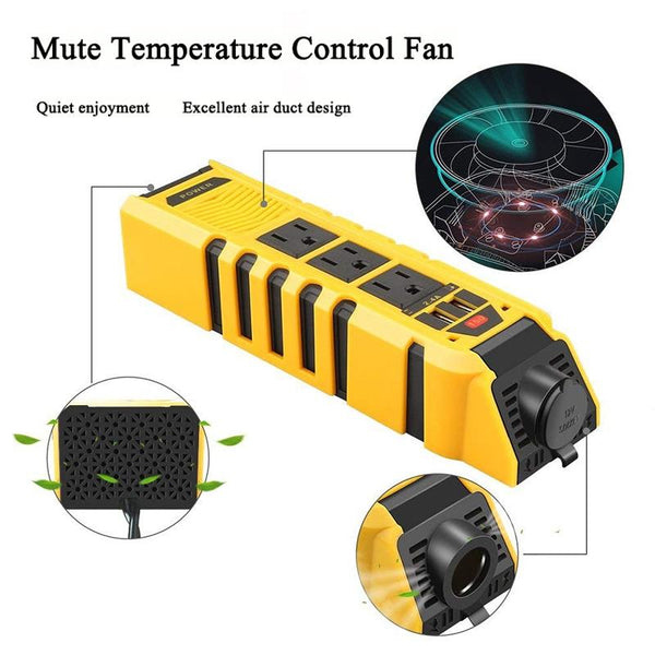 12V to 110V 150W Car Correction Sine Wave Inverter, US Plug