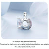 S925 Sterling Silver Platinum-plated Pink Swan Rose DIY Beads(BSC980)