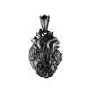 1168 Personalized Titanium Steel Cardiac Pendant Can Be Opened, Color: Black Large Single Pendant