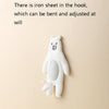 Punch-Free Cartoon Animal Hooks Wall-Mounted Seamless Wall Refrigerator Door Decorative Hooks(Zebra)