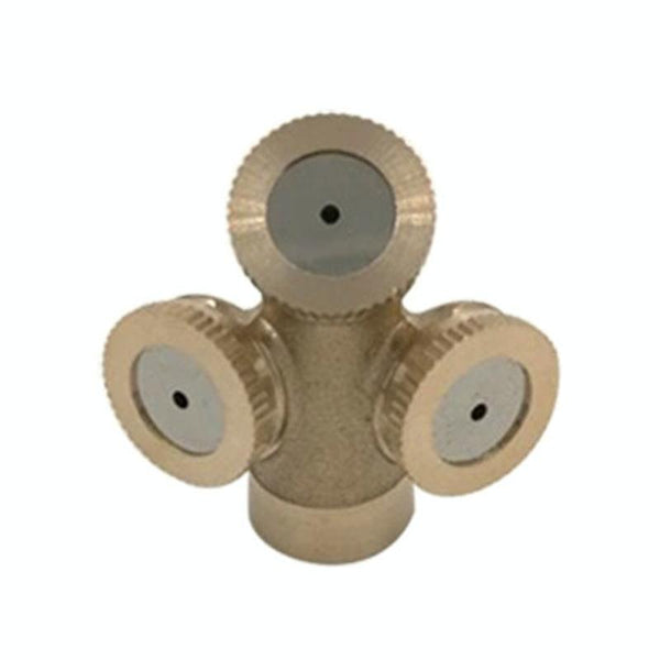 4 Points Inner Thread Copper Three Hole Agricultural Sprayer Horticulture Seedling Irrigation Dust Removal Cooling Fogging Nozzle