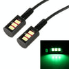 1 Pair DC12V 0.4W 3LEDs SMD-5630 Car / Motorcycle License Plate Light, Cable Length: 27cm (Green Light)