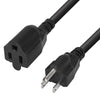 JUNSUNMAY US 1.6FT NEMA 5-15P 1 to 2 Way Outlet NEMA 5-15R SJT 16AWG 3 Prong Power Cable Wire Extender