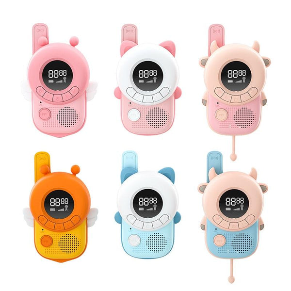 K22 Children Voice Transmission Walkie-Talkie Handheld Wireless Communication Outdoor Parent-Child Interactive Educational Toys, Style: Without Battery(Cow)