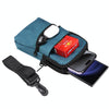 Denim Casual Waist Bag Crossbody Shoulder Bag(Blue)