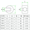2 PCS M10x6 316 Stainless Steel Garden Wire Rope Fixed Clip