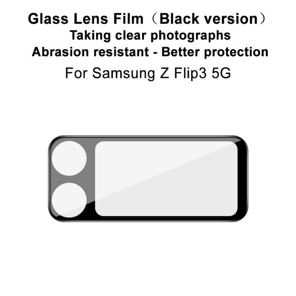 For Samsung Galaxy Z Flip3 5G IMAK Rear Camera Lens Glass Film Black Version