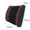 12V Four Season Chemical Fiber Wrapping Lumbar Seat Relaxation Waist Support Cushion for Car Office Family (Red)