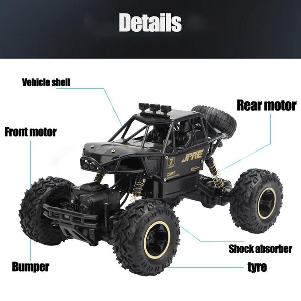 2.4GHz 4WD Double Motors Off-Road Climbing Car Remote Control Vehicle, Model:6141(Silver)