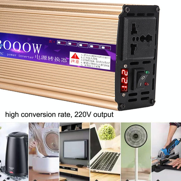 XINBOKE 2000W Ruling String Wave Car Inverter Solar Photovoltaic Inverter 60V To 220V