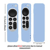 Silicone Protective Case Cover with Rope For Apple TV 4K 4th Siri Remote Controller(Black)