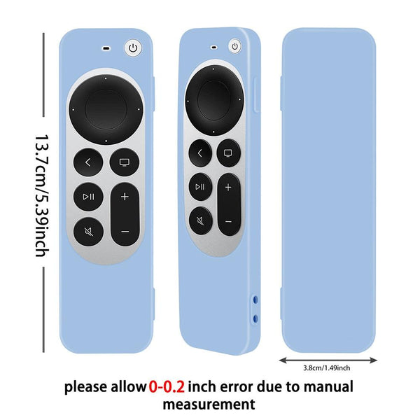 Silicone Protective Case Cover with Rope For Apple TV 4K 4th Siri Remote Controller(Black)