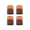 4pcs / Set Thickened Wear-Resistant Table And Chair Leg Covers Household Quiet Non-Slip Stool Foot Protector, Style: Medium Square Light Brown
