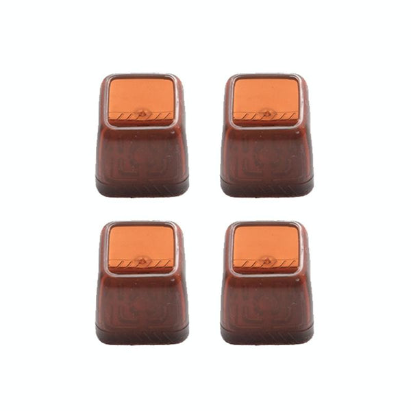 4pcs / Set Thickened Wear-Resistant Table And Chair Leg Covers Household Quiet Non-Slip Stool Foot Protector, Style: Medium Square Light Brown