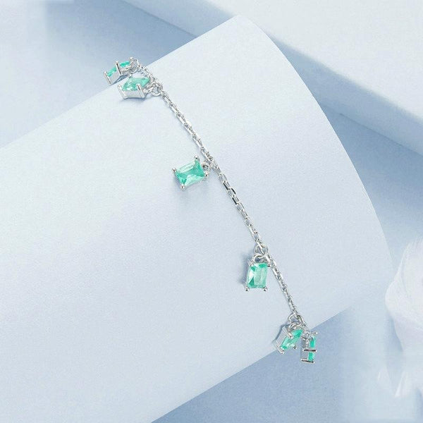 S925 Sterling Silver Platinum-plated Tassel Bracelet(BSB168)