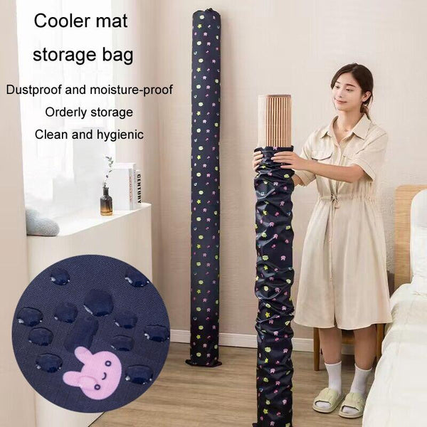 Cooler Mat Storage Bag Home Dustproof Bamboo Mat Cover, Style: For 1.5-2m Folding Pineapple