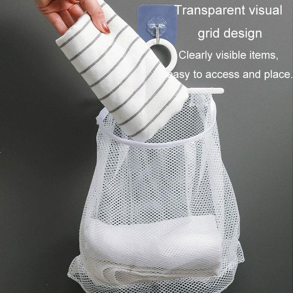 Wall Hanging Storage Bag Drying Underwear Mesh Pocket Cosmetic Storage Hanging Bag, Model: Without Lace