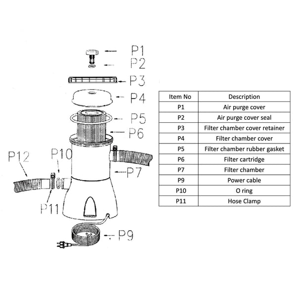 JY-051 110V-240V 330 Gallon Swimming Pool Filter Pump Pool Circulating Cleaner, Spec: US Plug