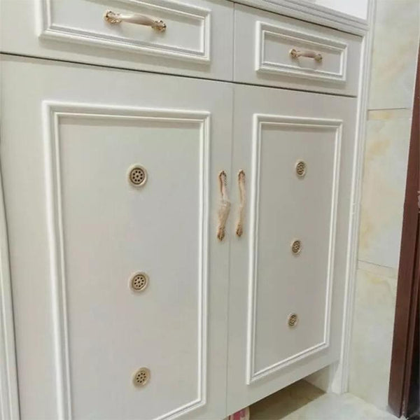 Oukali Stainless Steel Zinc Alloy Vent Hole Furniture Cabinet Wardrobe Riser Vent (Red)