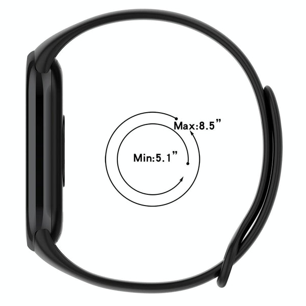 For Xiaomi Mi Band 8 Solid Color Silicone Plug Replacement Watch Band(Black)