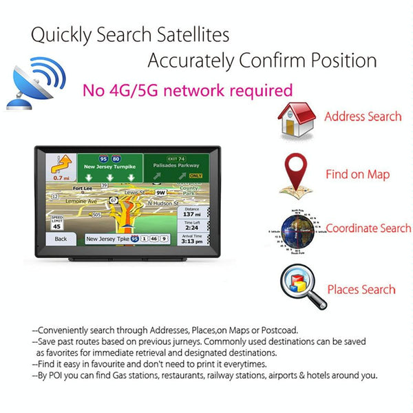 9 Inch 8G/256M Car GPS Navigator With Large Screen Capacitive Bluetooth Map, Area: Germany Map