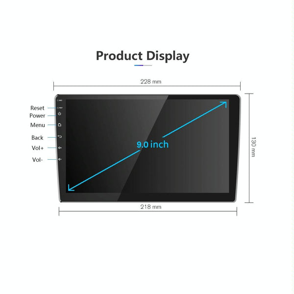A3012 9 Inch Android Navigation CarPlay 1+32G Dual-Spindle Universal Central Control Screen Car Navigator Reversing Video Player(Standard)
