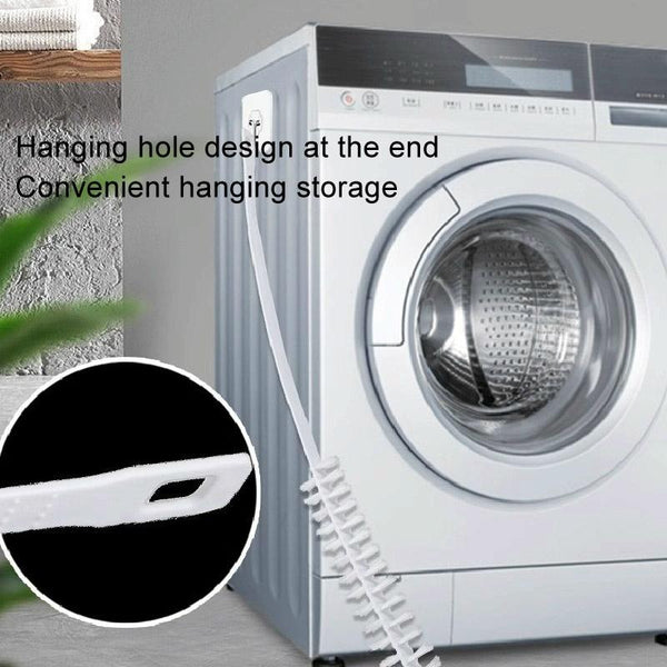 Washing Machine Inner Barrel Cleaning Brush Cleaning Air Conditioner Long Handle Brush Sink Crevice Brush(White)