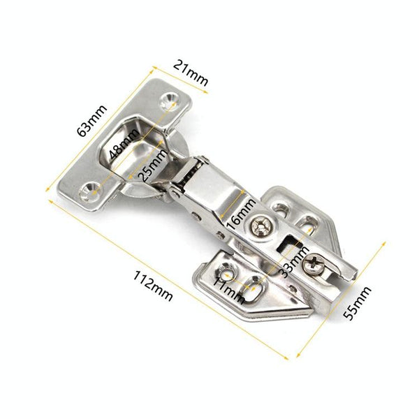 2 PCS Stainless Steel Hydraulic Hinge Copper Rod Hydraulic Buffer Hinge, 781 Big Bend
