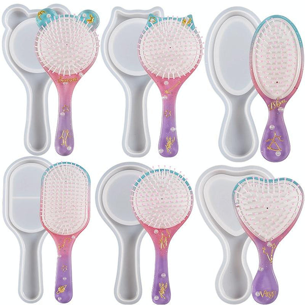 Air Cushion Comb Set Silicone Mold DIY Epoxy Resin Craft Making Mold, Spec: Bear Ear 002