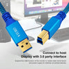 Printer / Hard Disk USB 3.0 A Male to B Male Connector Cable, Length:0.3m(Blue)