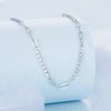 BSN282 Sterling Silver S925 Sparkling Spliced Zirconia White Gold Plated Necklace