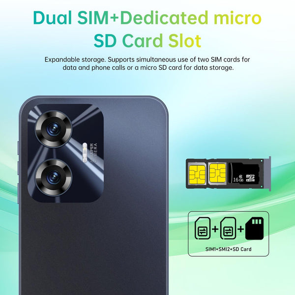 C55 / SDT80, 2GB+16GB, Face Identification, 6.28 inch Screen Android 8.1 MTK6737 Quad Core, Network: 4G, Dual SIM (Black)