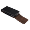 Lambskin Texture Leather Waist Bag for Folding Mobile Phone(Black)