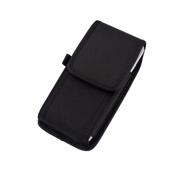 Oxford Cloth Fabric Vertical Men Belt Universal Phone Case, Size: L(Black)