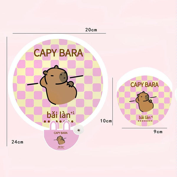 2-In-1 Portable Cute Cartoon Selfie Fill Light Reflector Folding Fan(12)