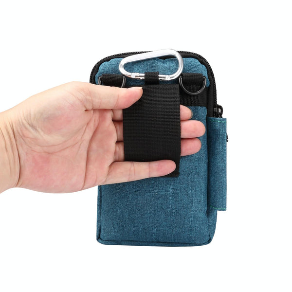 Denim Casual Waist Bag Crossbody Shoulder Bag(Blue)