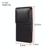 6.7 Inch  Men Vertical Mobile Phone Waist Bag Litchi Pattern Back Clip Buckle Belt Leather Case