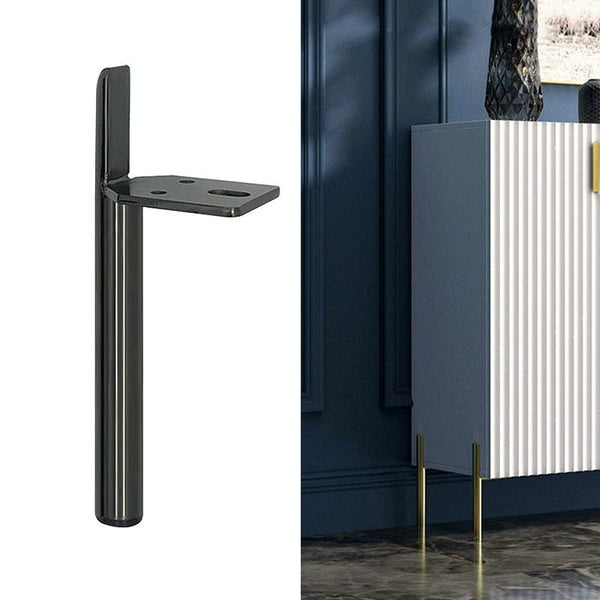 LH-D012-01 Cylindrical Metal Furniture Support Legs, Height: 20cm(Gun Black)