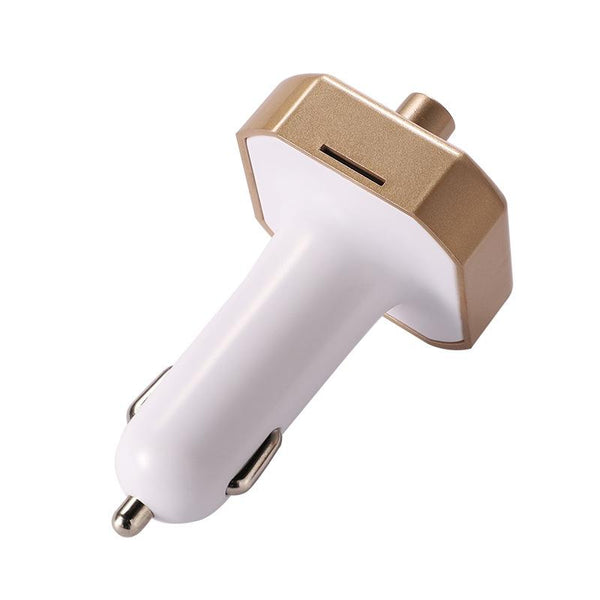 B9 Smart Digital Display Dual USB Bluetooth Car Charger with Hands-free Call Function(Gold)