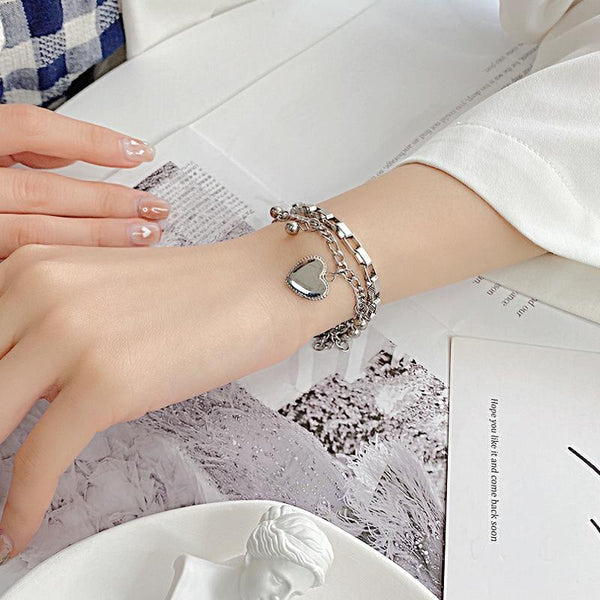 Multi-Layer Stainless Steel Bracelet Ladies Hand Jewelry, Style: 1060Gold Plated