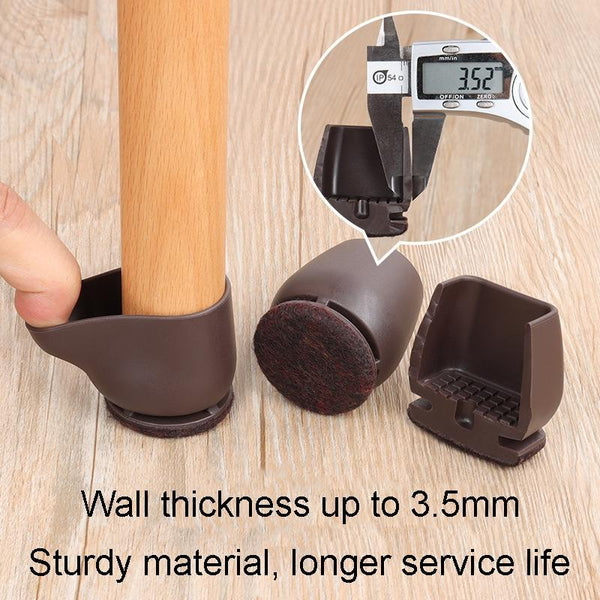 1.25 inch 8pcs /Set 15 Degree Tilt Table And Chair Feet One-Piece Shock-Absorbing Protective Cover For Chairs(Round)