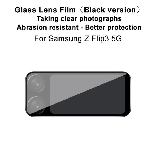 For Samsung Galaxy Z Flip3 5G IMAK Rear Camera Lens Glass Film Black Version