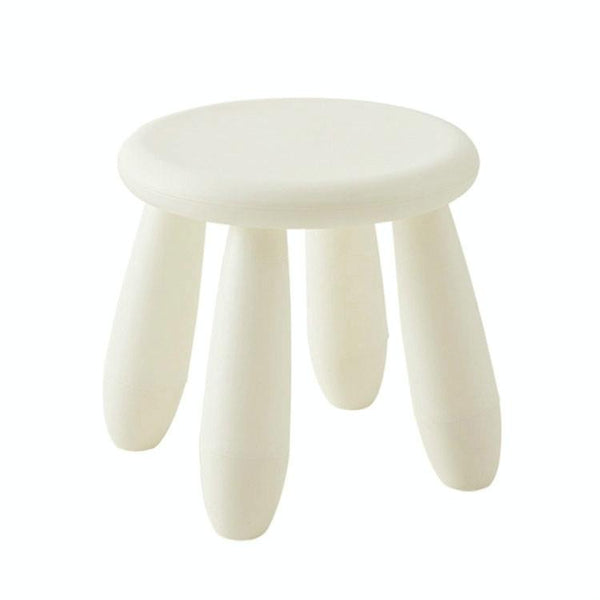 Colorful Children Stool Chair Baby Stool Plastic Kindergarten Stool(White)